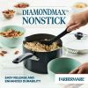 3-Quart Aluminum Non-Stick Straining Saucepan With Lid, Black - Black