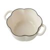 Floral Enamel on Cast Iron 2-Quart Dutch Oven with Lid - Linen