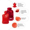 Biggdesign Cats Red Wine Hot Water Bottle - Claret red