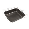 5-Piece Nonstick Carbon Steel Bakeware Set with Loaf Pan, Square Cake Pan, 6 Cup Muffin Pan, Roaster Pan, Cookie Sheet, Gray - Gray