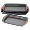 3 Piece Baking and Cookie Pan Set - grey